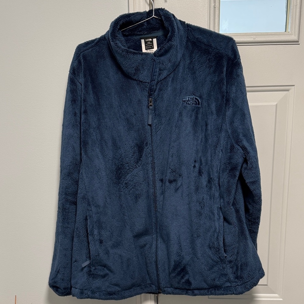 The North Face Women's Navy Blue Fuzzy Full-Zip Jacket